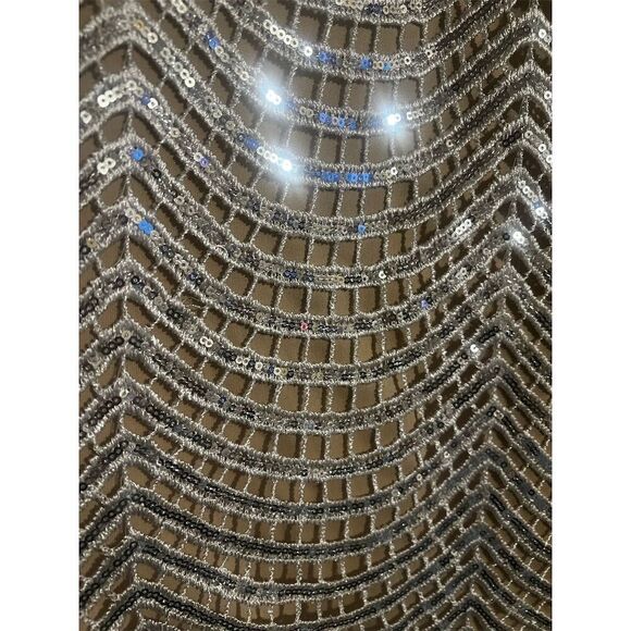 Lulus Lele White and Silver Sequin Mini Dress Sz S - Picture 7 of 8